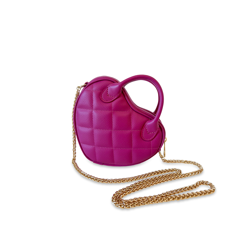 VG cuore Mini trapuntato fuxia