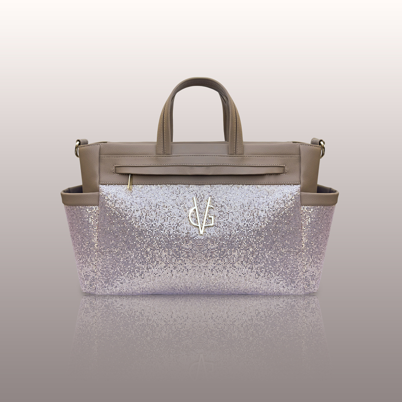 FIRST LOVE COLLECTION - Borsa passeggino glitter cipria scuro