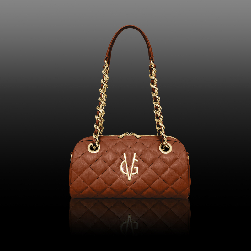 VG Borsa Bowling trapuntata cuoio