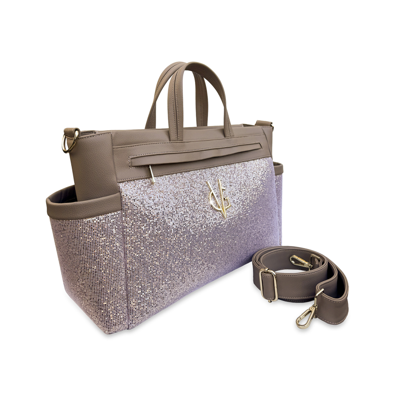 FIRST LOVE COLLECTION - Borsa passeggino glitter cipria scuro