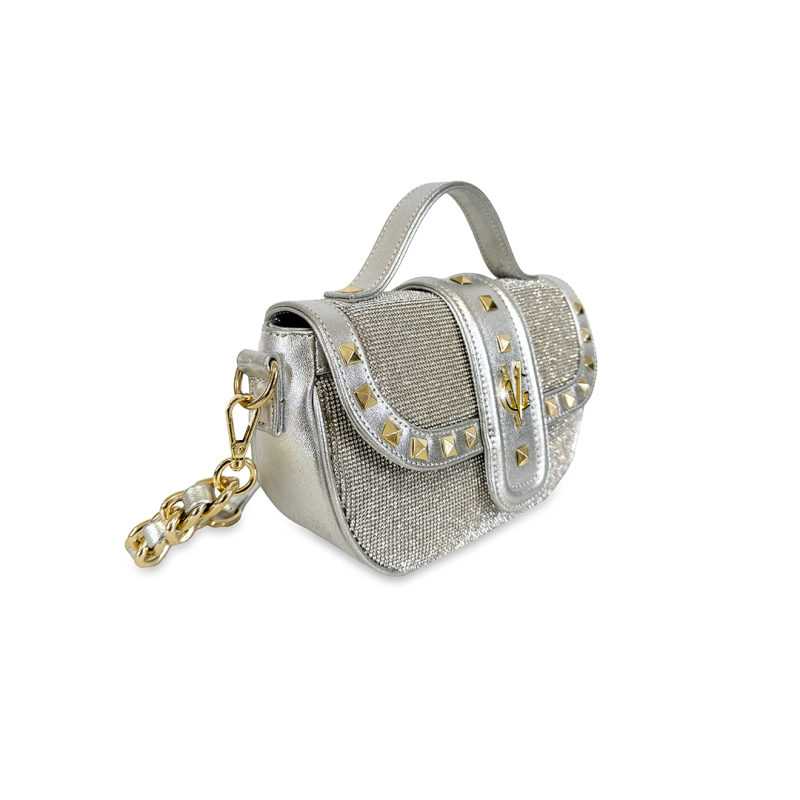 VG WHITE CHRISTMAS - Borsa piccola argento & cristalli