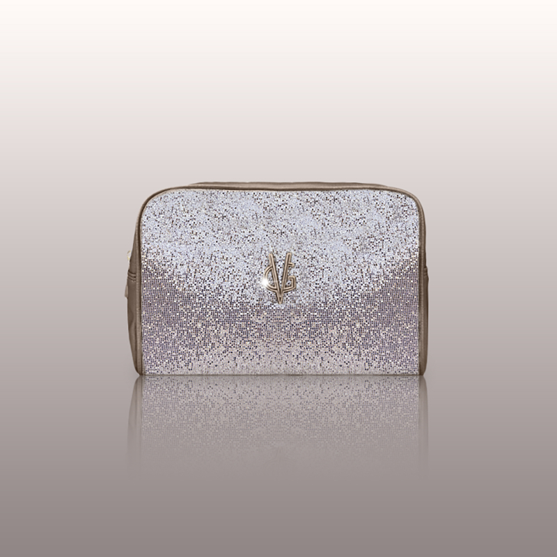 FIRST LOVE COLLECTION - Beauty case glitter cipria scuro