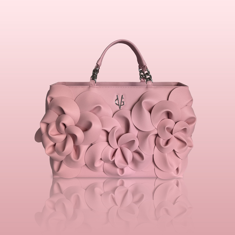 VG Borsa Camelia grande rosa couture