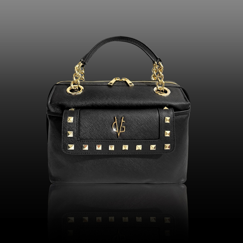 Wonderful Christmas -  Bauletto saffiano medio nero
