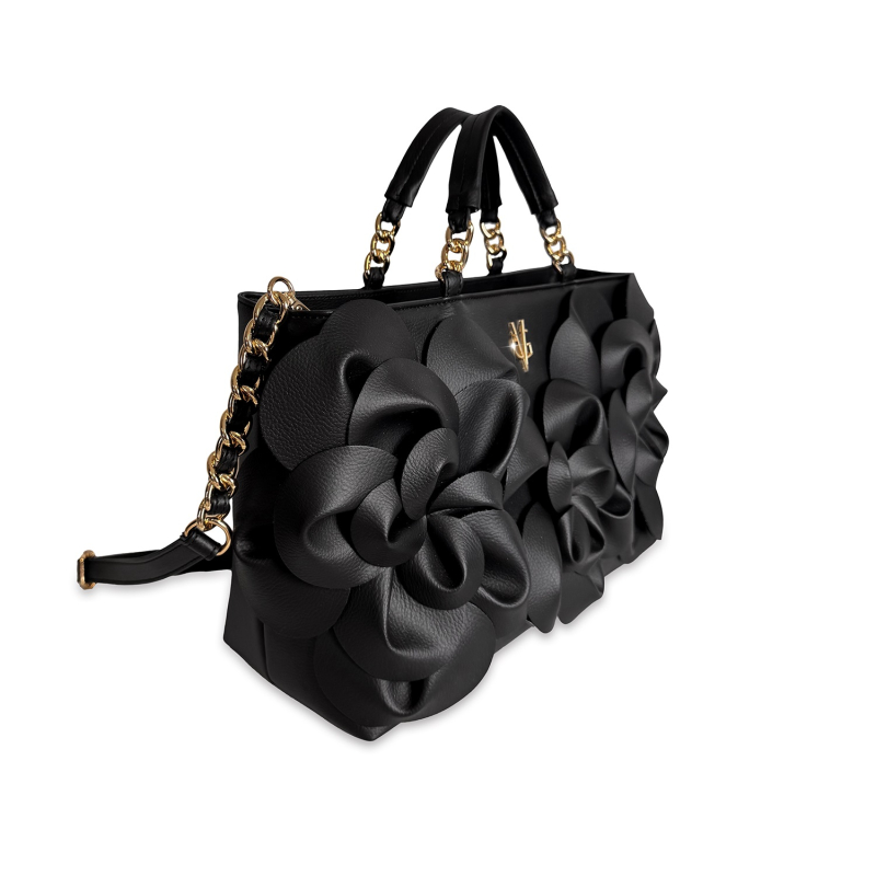 VG Borsa Camelia grande nero couture