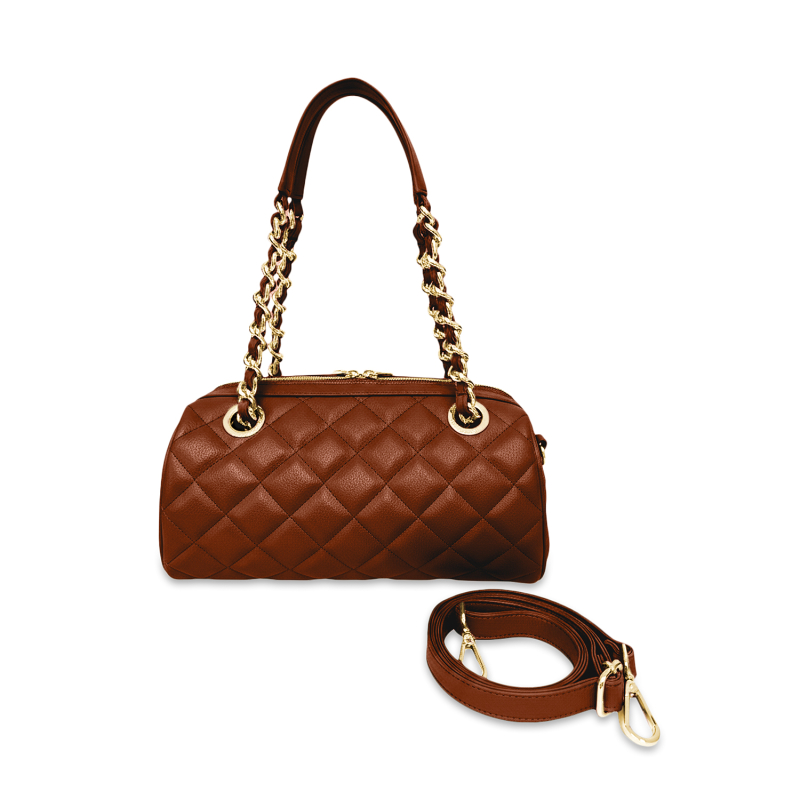 VG Borsa Bowling trapuntata cuoio