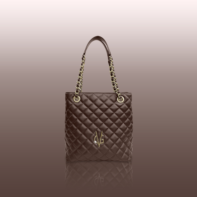 VG City  Shopper trapuntata cioccolato