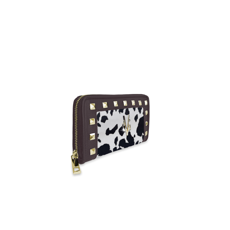 VG Madagascar collection - Portafoglio grande  maculato bianco/marrone