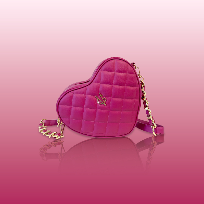 VG cuore medio trapuntato fuxia