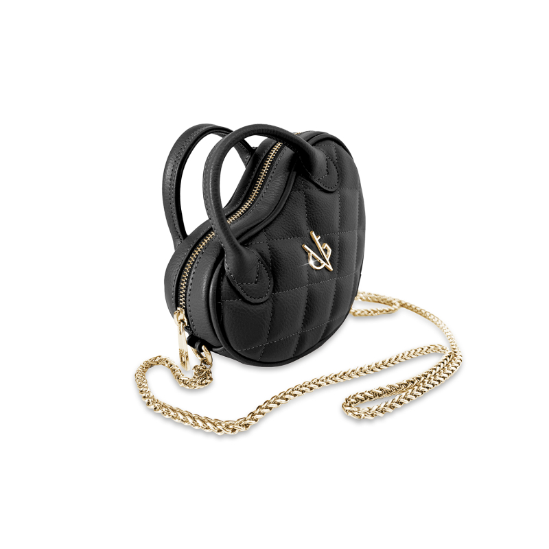 VG cuore Mini trapuntato nero