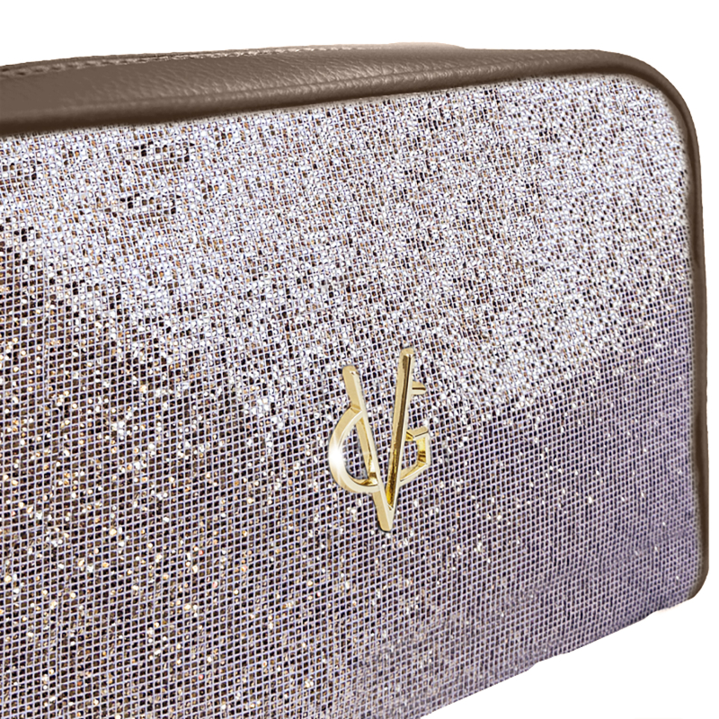 FIRST LOVE COLLECTION - Beauty case glitter cipria scuro