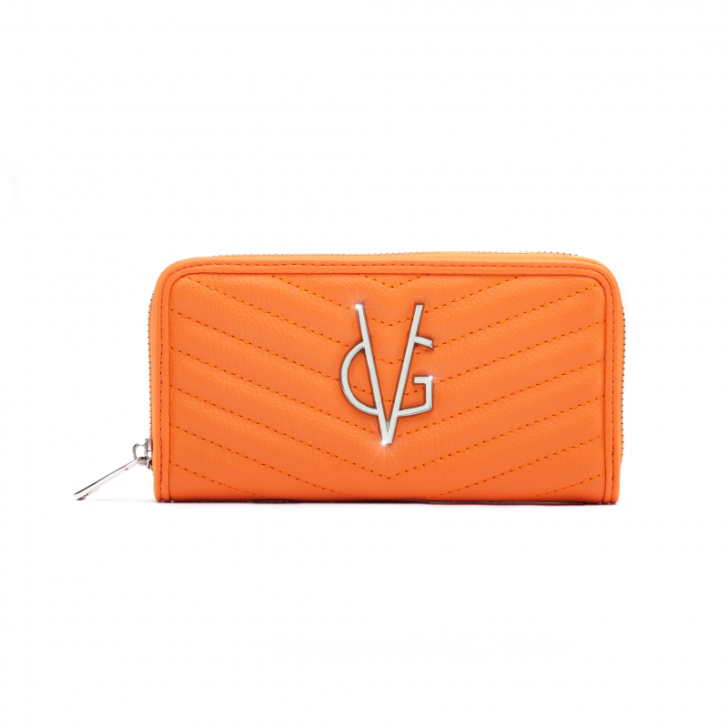 VG Orange V-quilted wallet