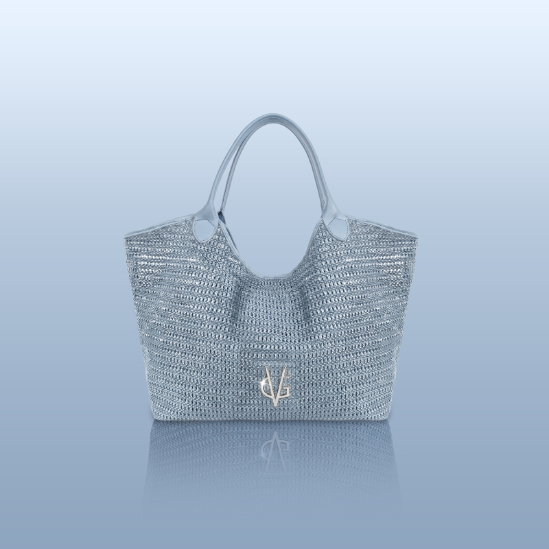 VG Shopper  rafia celeste