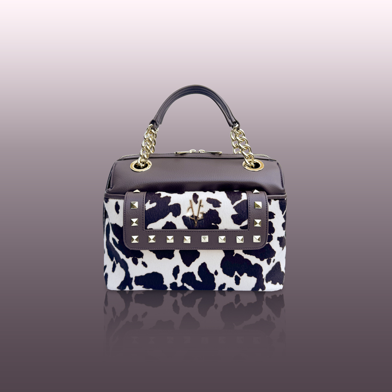 VG Madagascar collection - Bauletto maculato bianco/marrone