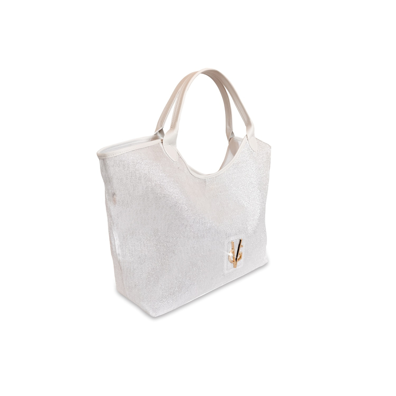 VG Sapore di Sale - Shopper mare bianco conchiglia