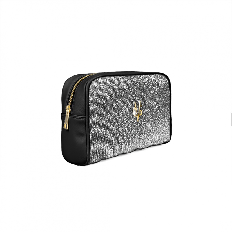 FIRST LOVE COLLECTION - Beauty case glitter grigio