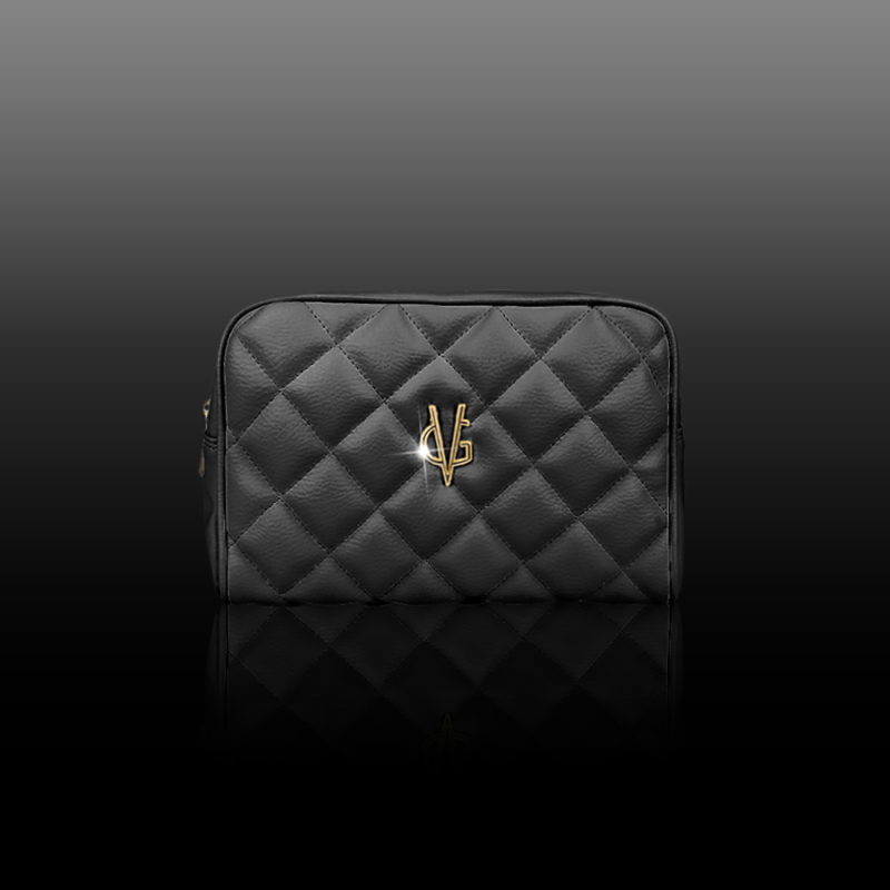 FIRST LOVE COLLECTION - Beauty case trapuntato nero