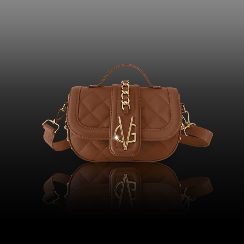 VG - Chic matelassé  borsa a tracolla cuoio