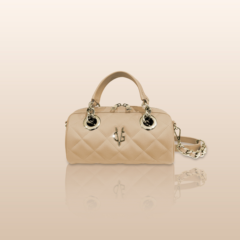 VG Borsa Mini Bowling trapuntata albicocca