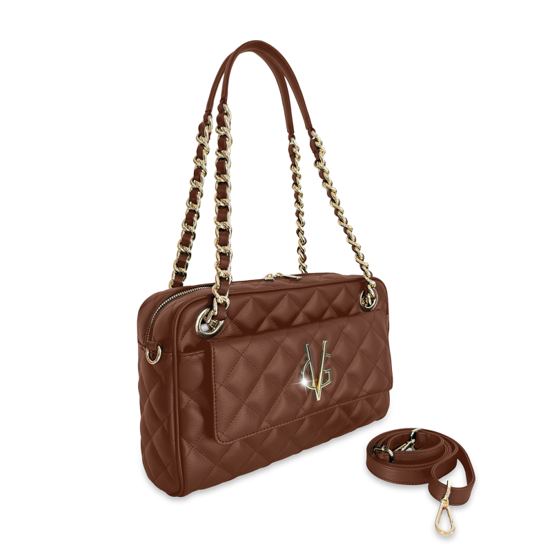 VG VALENTINE BONHEUR GRANDE - Borsa a spalla  cuoio