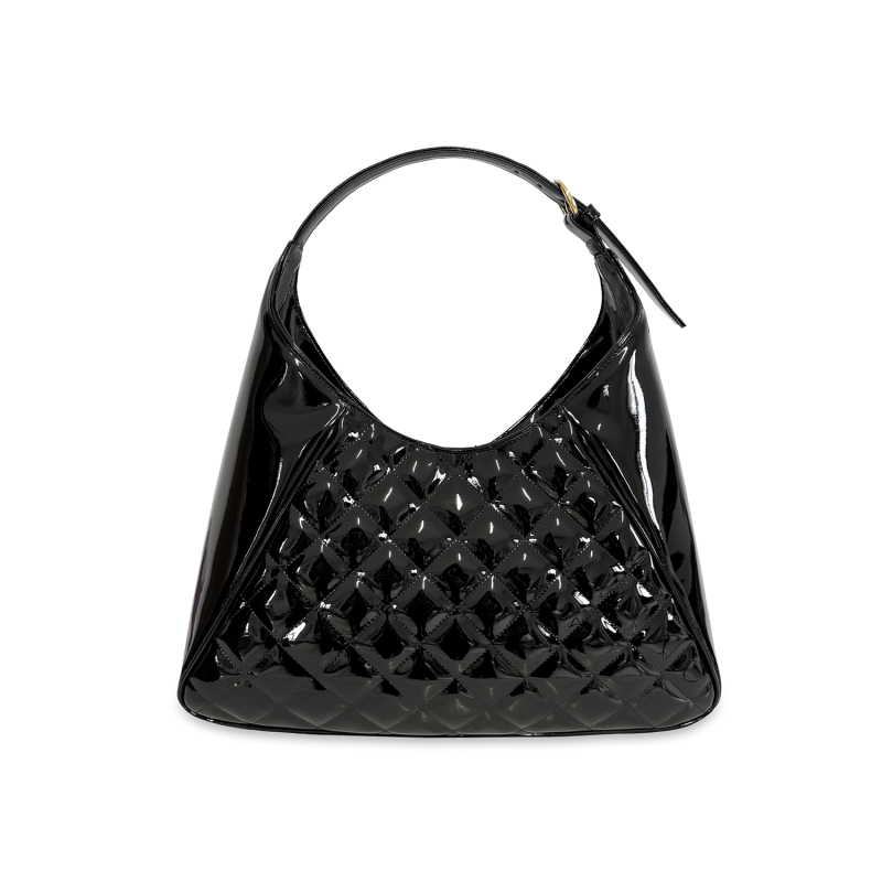 CHIC BOHEMIEN - Borsa grande a spalla nera con motivo perle & catene