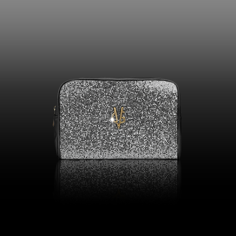 FIRST LOVE COLLECTION - Beauty case glitter grigio