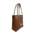 VG City  Shopper trapuntata cuoio