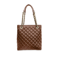 VG City  Shopper trapuntata cuoio