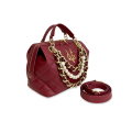 CHIC BOHEMIEN - Bauletto medio bordeaux con motivo perle & catene