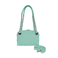 VG VALENTINE BONHEUR PICCOLA - Borsa a spalla verde acqua & cristalli boreali