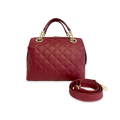 CHIC BOHEMIEN - Bauletto medio bordeaux con motivo perle & catene