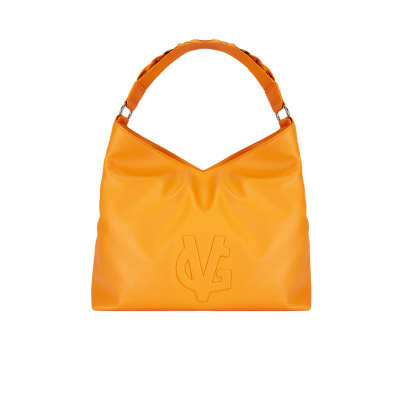 VG  Orange bag  & glitter braid