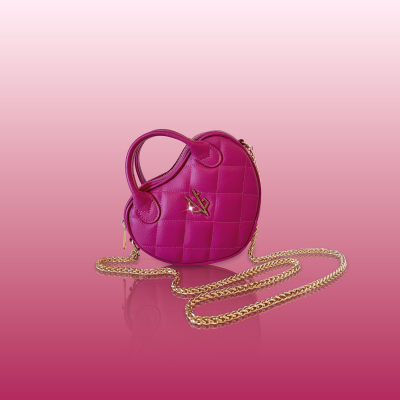 VG cuore Mini trapuntato fuxia