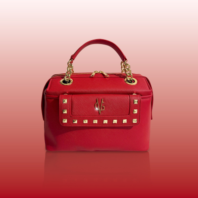 Wonderful Christmas -  Bauletto saffiano medio rosso