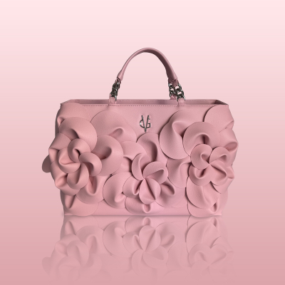 VG Borsa Camelia grande rosa couture