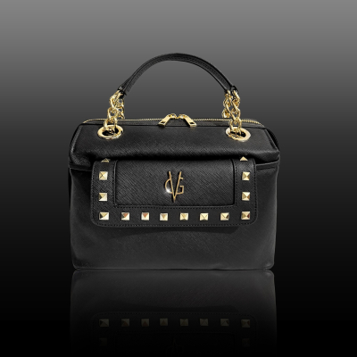 Wonderful Christmas -  Bauletto saffiano medio nero