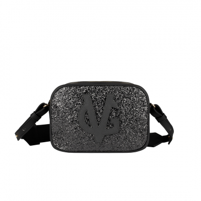 VG black shoulder small bag & black glitter