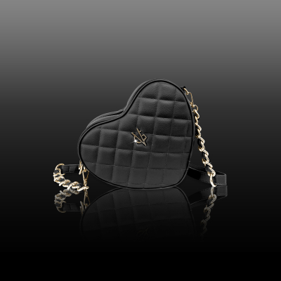 VG cuore medio trapuntato nero