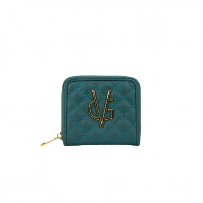 ❤️VG Quilted square teal wallet