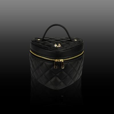 VG Beauty case a cuore trapuntato nero