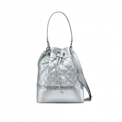 VG silver quilted bucket bag