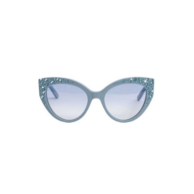 ❤️VG occhiali da sole swarovski azzurro dusty