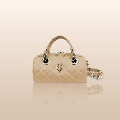 VG Borsa Mini Bowling trapuntata albicocca