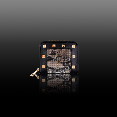 VG Wild Collection - Portafoglio quadrato in  cristalli pitonati